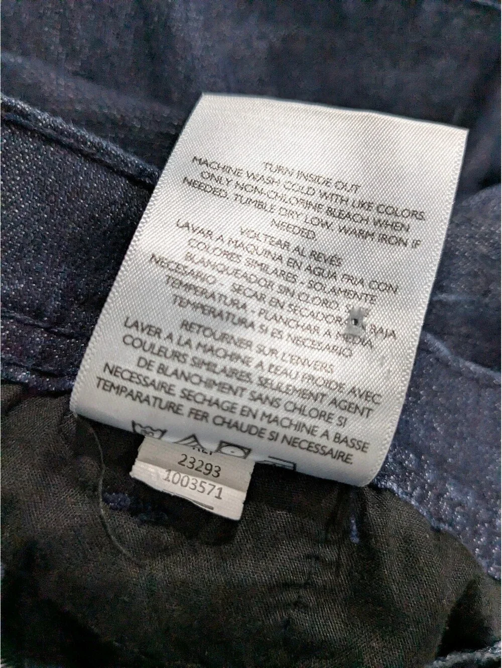 Style & Co Women's Slim Leg Jeans, Dark Blue, Size 14S, Stretch Denim, 5 Pocket - Picture 13 of 13